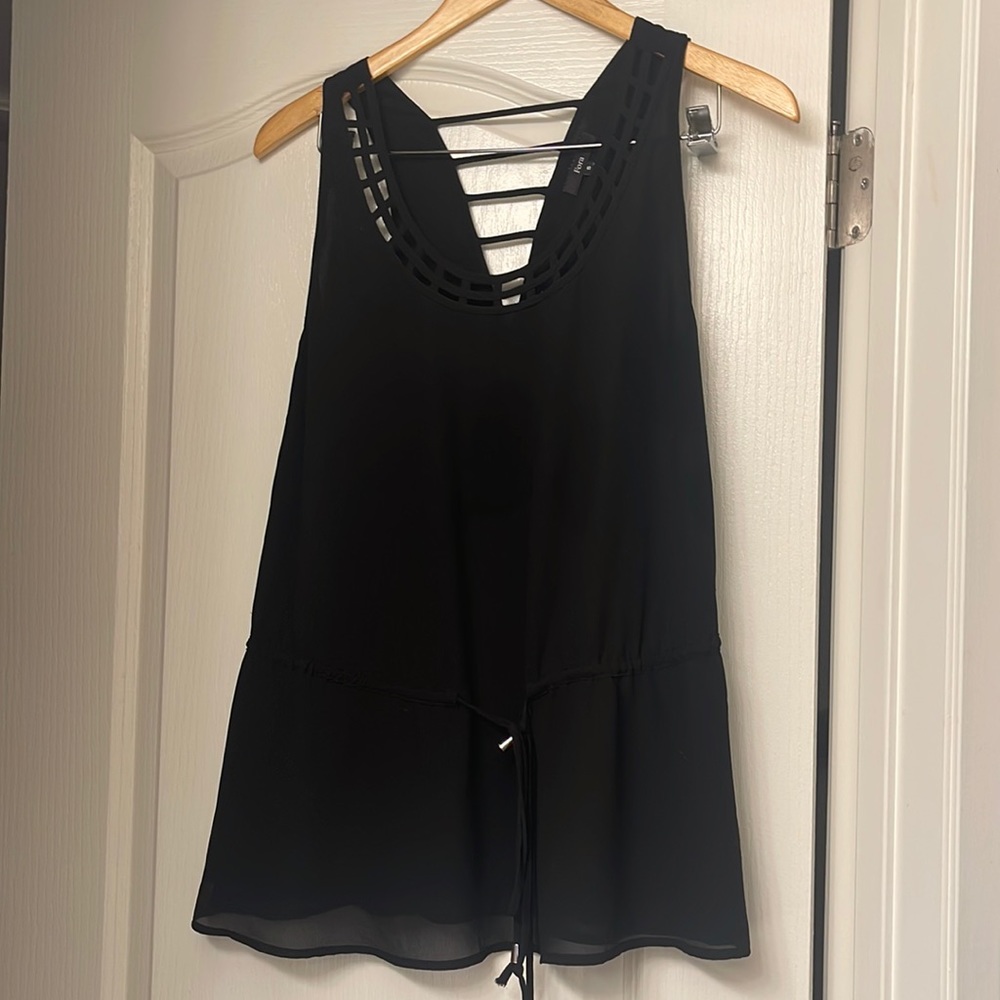 Black Sheer Top